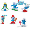 6 x smurf figurine *Plastic* (Goldie Marketing, +/- 15 cm)
