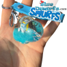 Pitufina en Llavero Líquido con Forma de Nube 3D con Correa y Figura de Resina – Llavero Los Pitufos – 5,5 cm