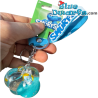 Puffetta Portachiavi Liquido a Forma di Nuvola 3D con Cinturino & Figurina in Resina – Portachiavi I Puffi – 5,5 cm