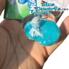 Baby Schlumpf als 3D-Wolkenform Flüssig-Schlüsselanhänger mit Band & Resin-Figur – Die Schlümpfe Schlüsselanhänger – 5,5 cm