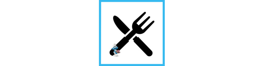 Smurf with food/drinks